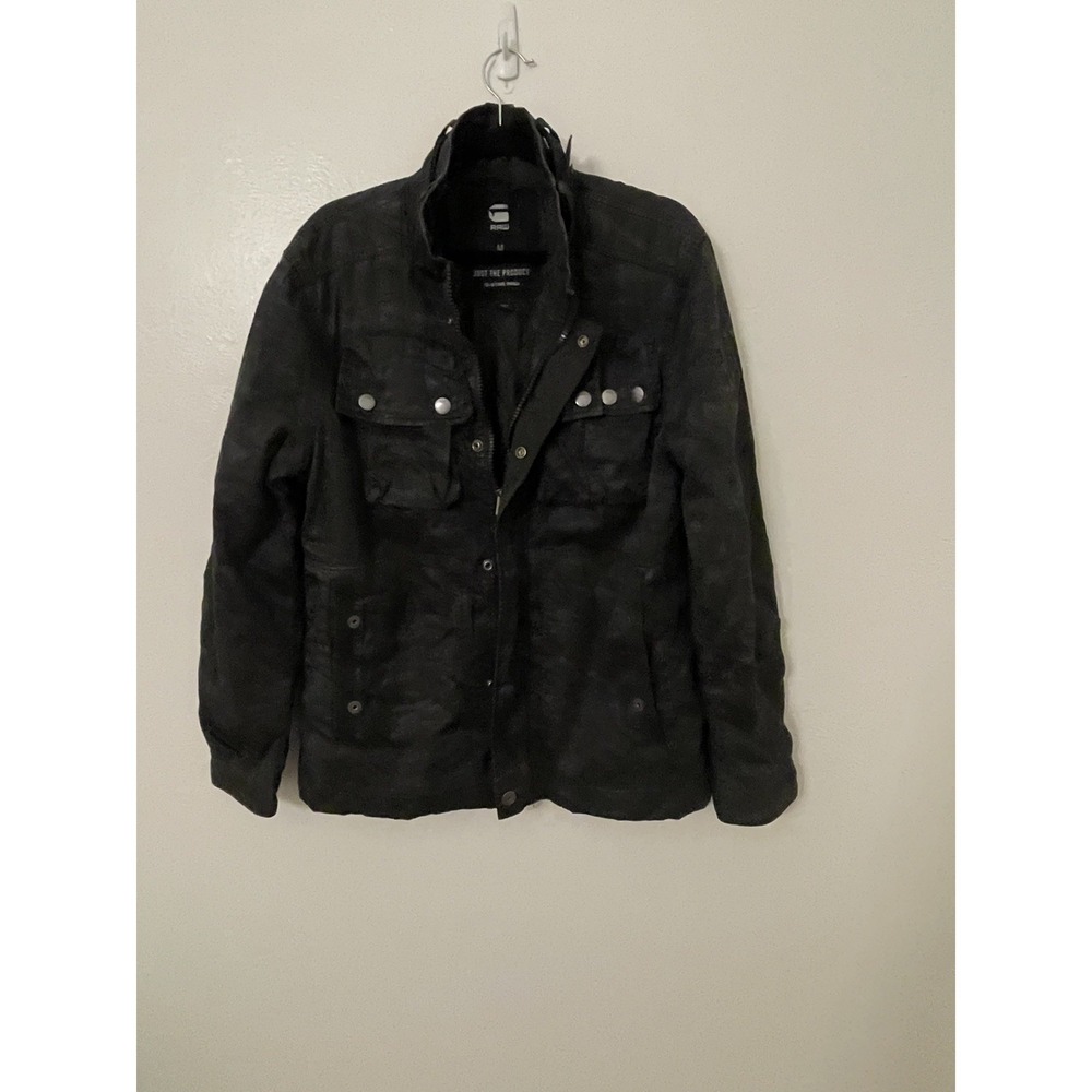 G-Star‎ Raw Ospak Quilted Overshirt Camo Military Jacket Grey Mens Size M - Picture 9 of 10